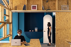 طراحی داخلی دفتر کار  انعطاف پذیر با حفظ فاصله اجتماعی
